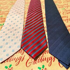 Ermenegildo Zegna Tie Set - Cream, Red, Blue